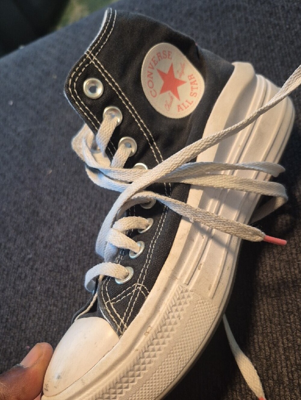 Converse Black and White High-Top Canvas Sneakers - Picture 7 of 8